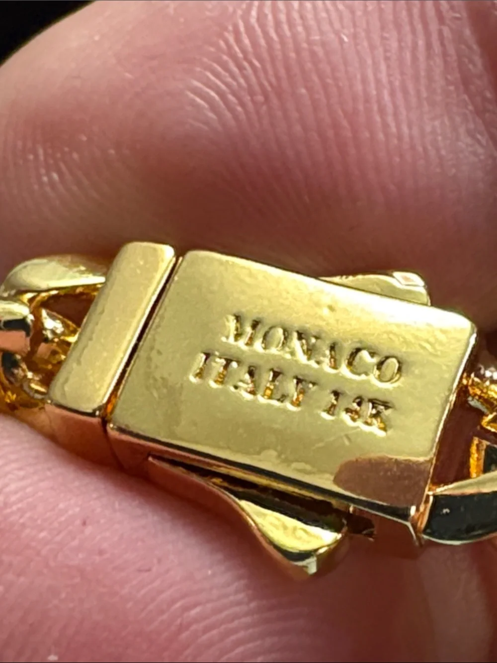 Gold-Tone Cuban Link Bracelet for Men
